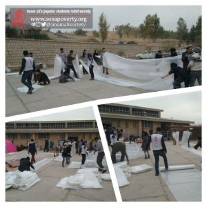بارندگی در مناطق زلزله زده - کرمانشاه - سال 96