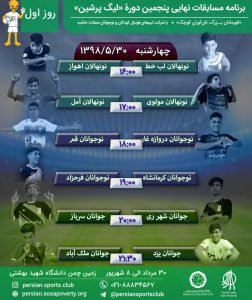 روز اول پنجمین لیگ پرشین