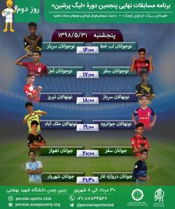 روز دوم پنجمین لیگ پرشین