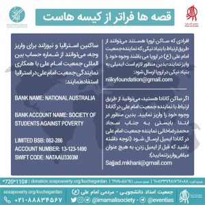 نحوه‌ی مشارکت مالی هم‌وطنان خارج از کشور در بیست و یکمین کوچه‌گردان عاشق