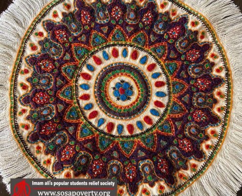 رومیزی پته دوزی شده