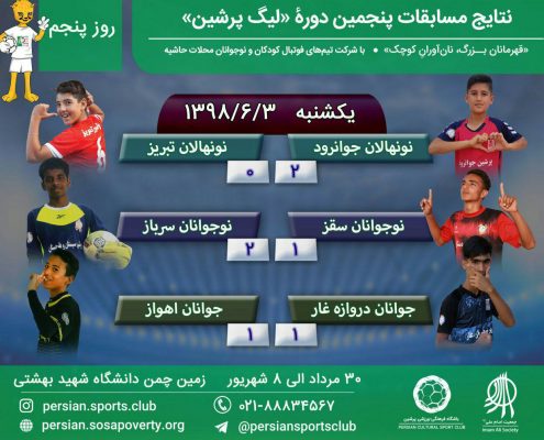 روز پنجم پنجمین لیگ پرشین